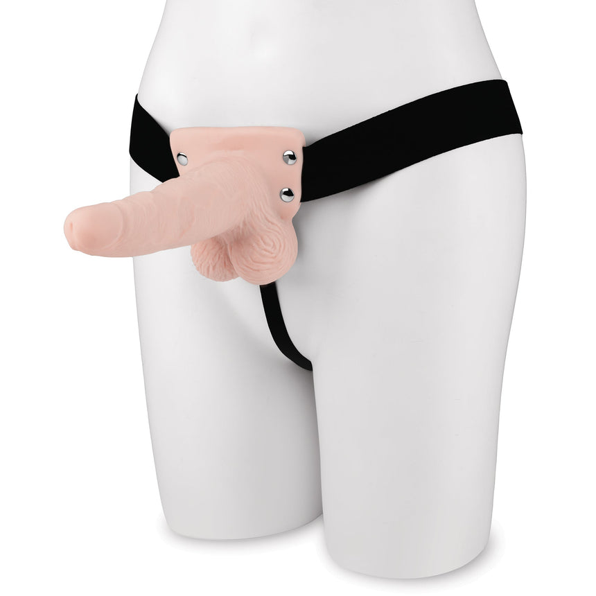 6” Rechargeable Strap-On With Balls