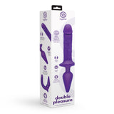 Purple double pleasure product packaging on a white background