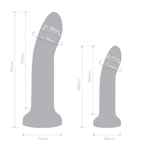 DUO 2pc Silicone 5.5" & 8" Dildo and Harness Set