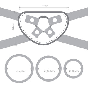 DUO 2pc Silicone 5.5" & 8" Dildo and Harness Set