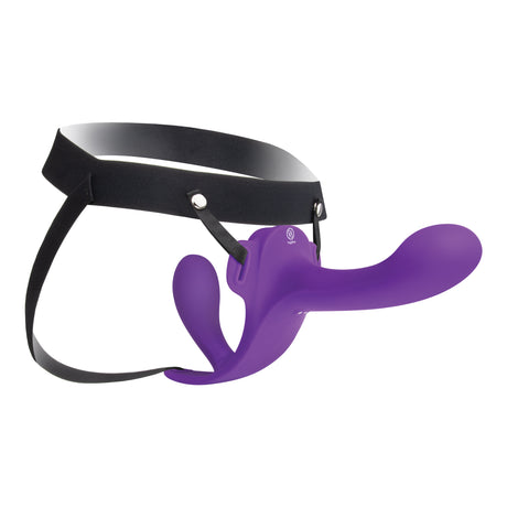 Lock-In Dual-Ended Vibrating Strap-On & Harness Set