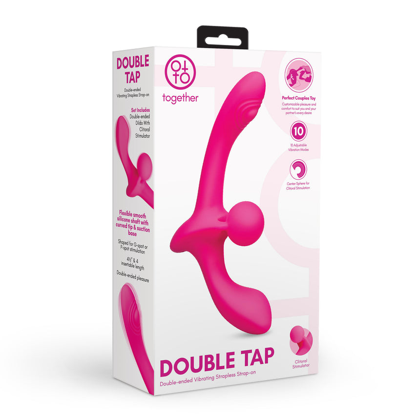 Double Tap Double-Ended Vibrating Strapless Strap-On
