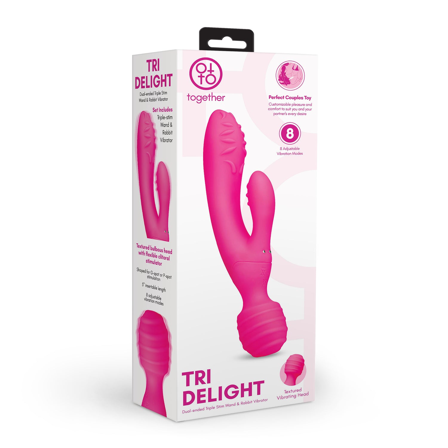 Buy Tri Delight Dual-Ended Triple Stim Wand & Rabbit Vibrator from $119.00 | Together Vibes Buy Tri Delight Dual-Ended Triple Stim Wand & Rabbit Vibrator from $119.00 | Together Vibes