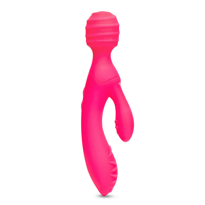 Tri Delight Dual-Ended Triple Stim Wand & Rabbit Vibrator