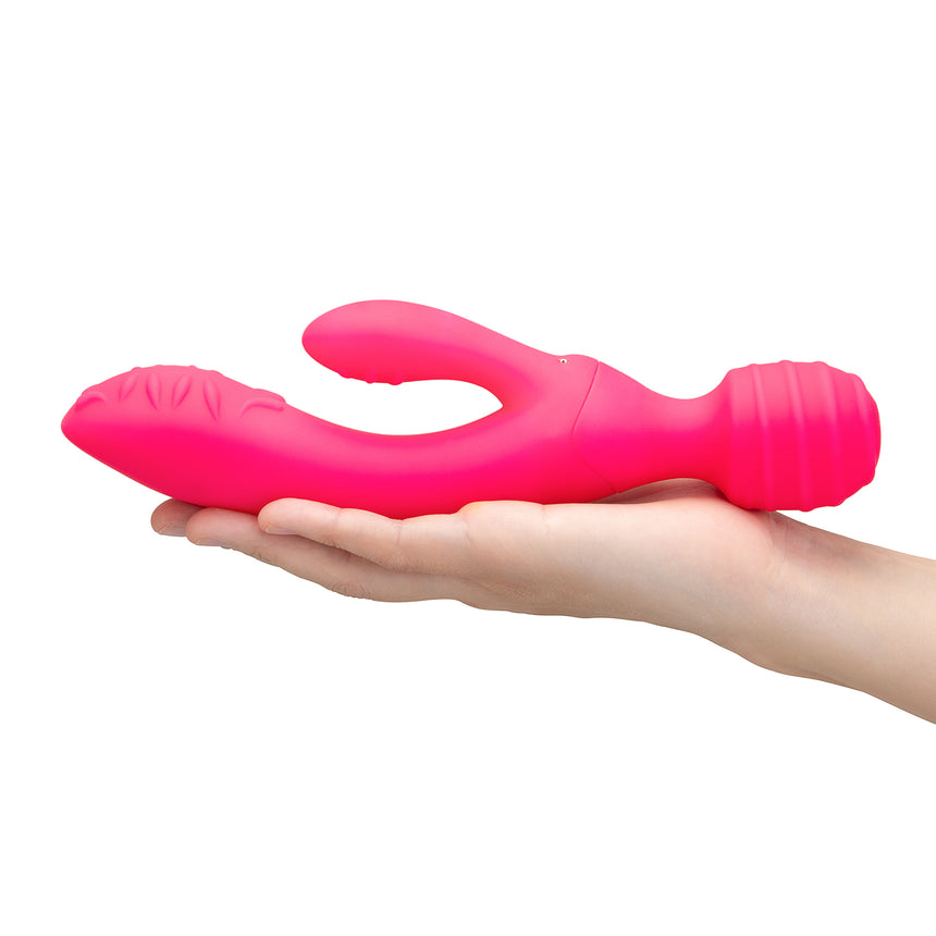 Tri Delight Dual-Ended Triple Stim Wand & Rabbit Vibrator