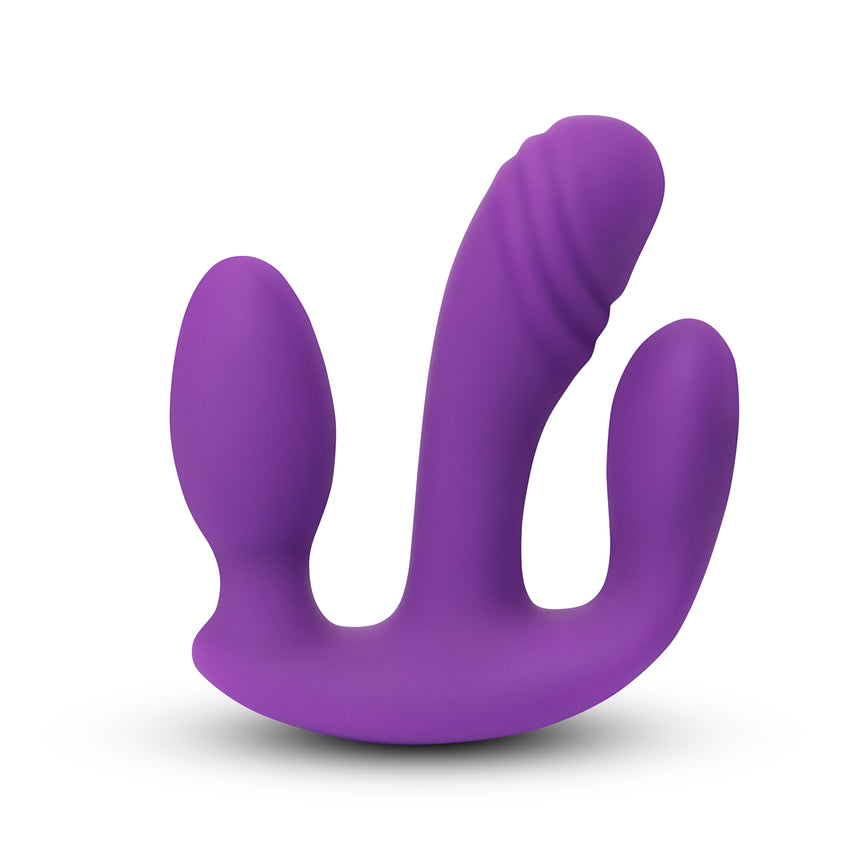 Blended Pleasure Remote Controlled Triple-Pronged Vibrator