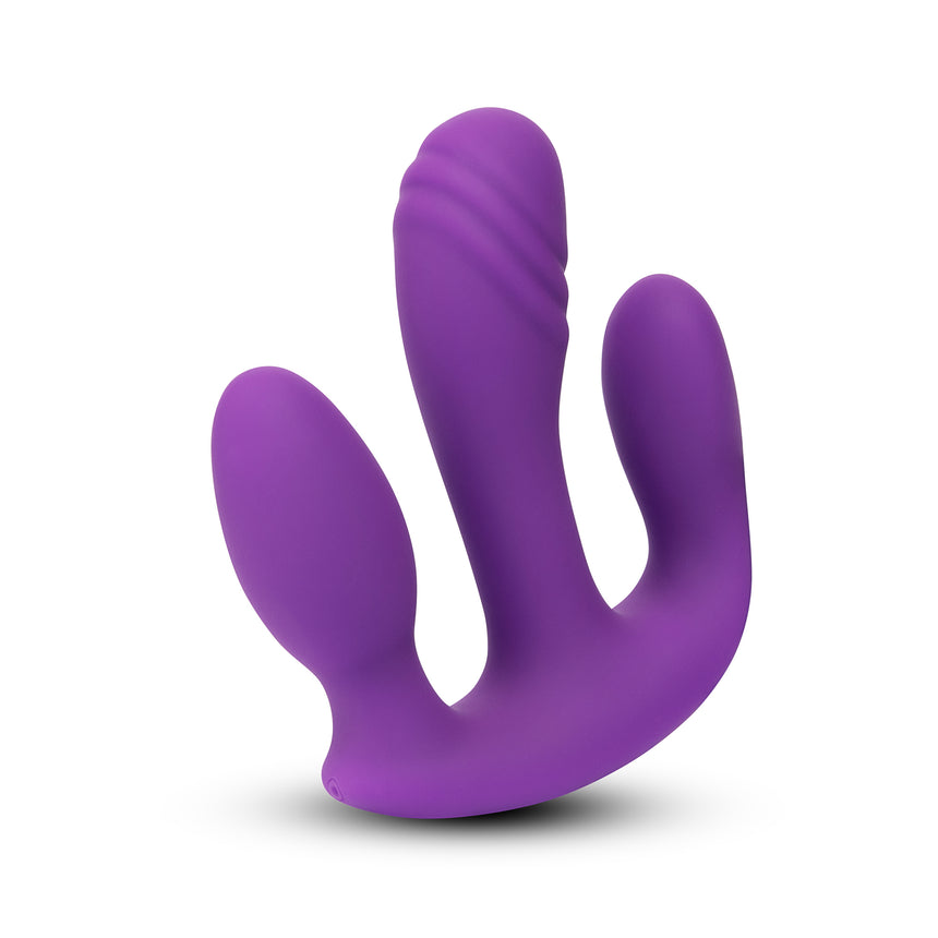 Blended Pleasure Remote Controlled Triple-Pronged Vibrator