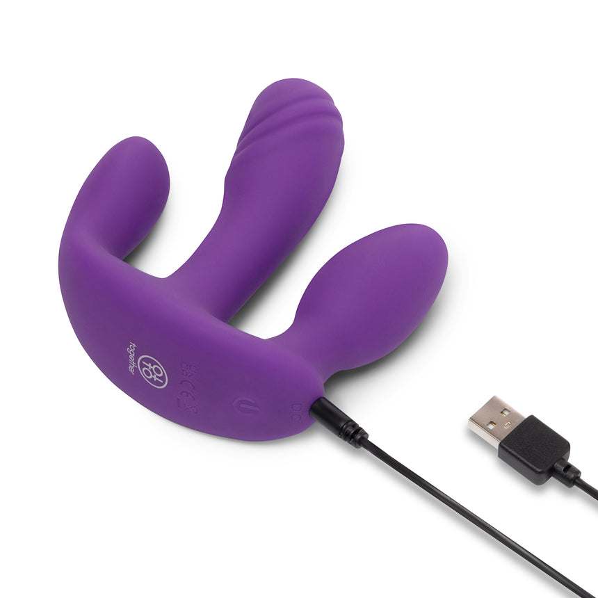 Blended Pleasure Remote Controlled Triple-Pronged Vibrator