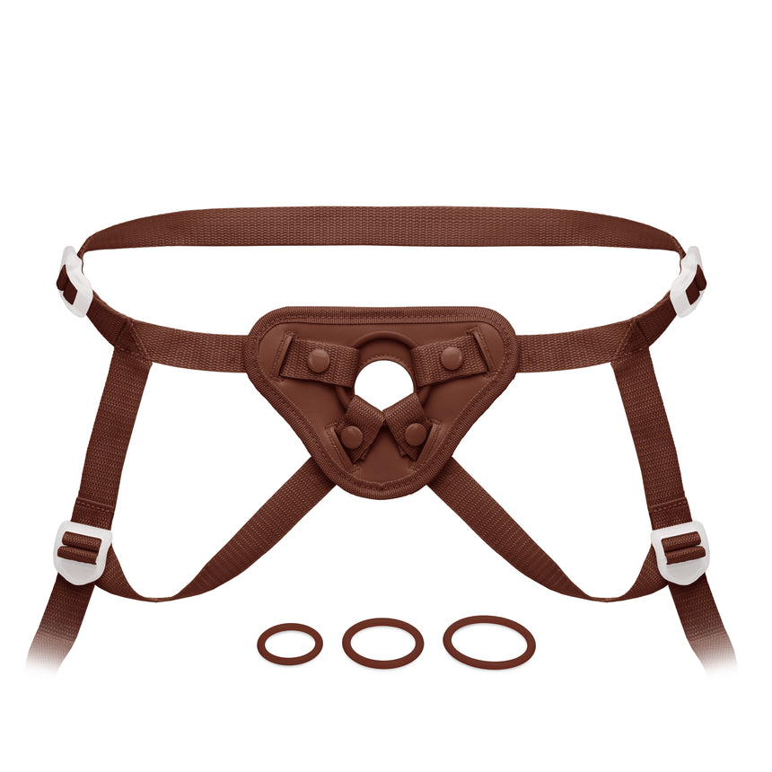 NudeFit Fully Adjustable Unisex Strap-On Harness with 3 O-Rings