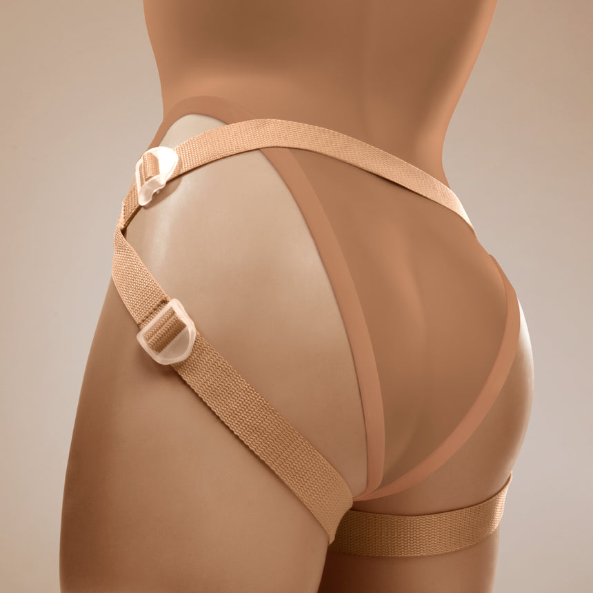 NudeFit Fully Adjustable Unisex Strap-On Harness with 3 O-Rings