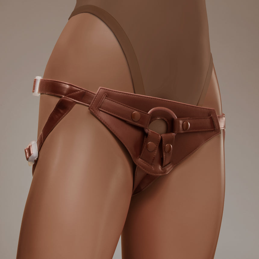 NudeFit FlexCurv Fully Adjustable Unisex Strap-On Harness with 3 O-Rings