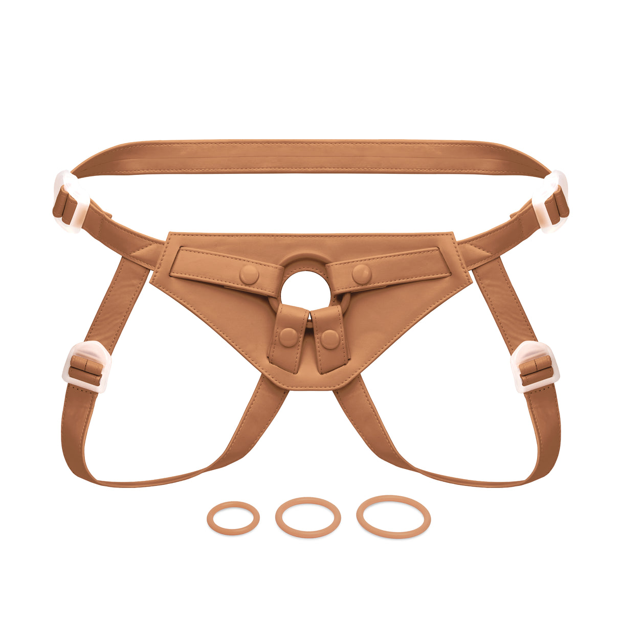 NudeFit FlexCurv Fully Adjustable Unisex Strap-On Harness with 3 O-Rings