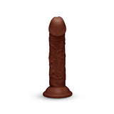 Together Tones 6.75 Inch Realistic Curved Strap-On Dildo with Flared Suction Base