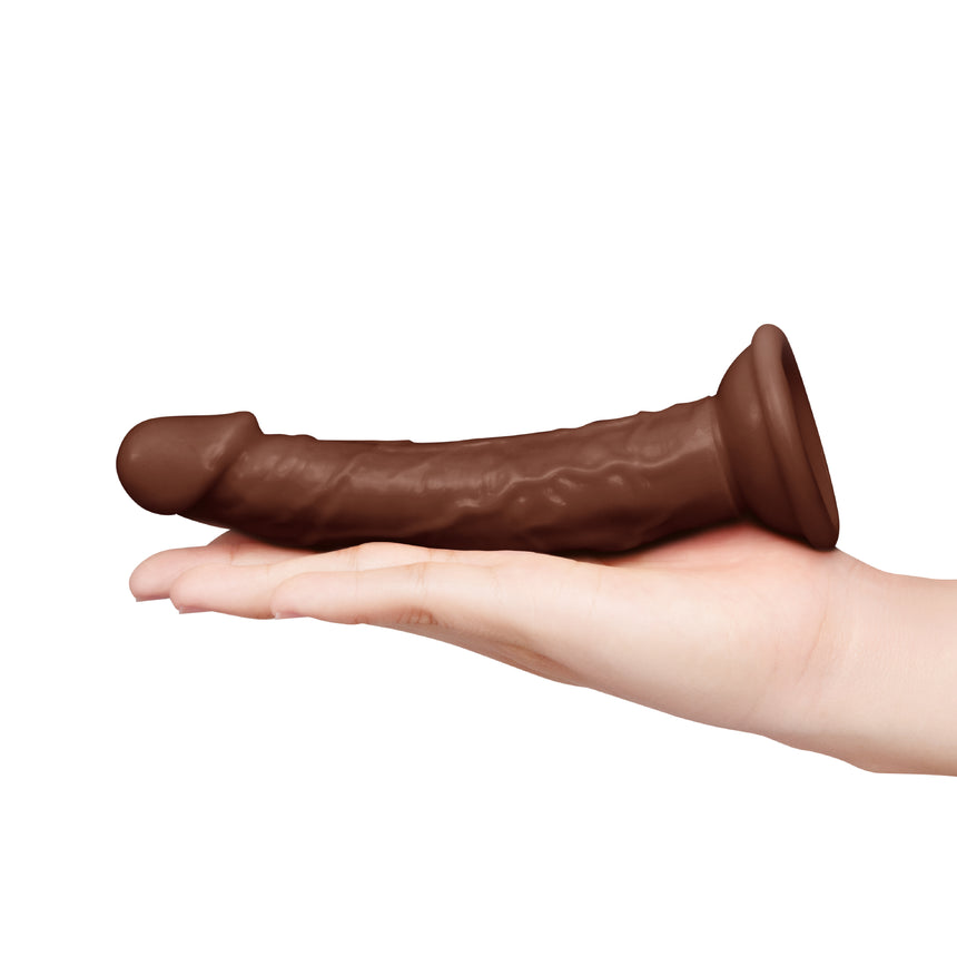 Together Tones 6.75 Inch Realistic Curved Strap-On Dildo with Flared Suction Base