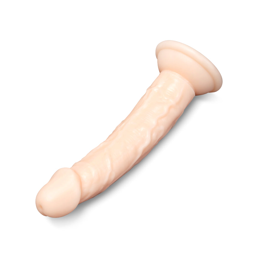 Together Tones 6.75 Inch Realistic Curved Strap-On Dildo with Flared Suction Base