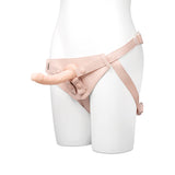 Together Tones 6.75 Inch Realistic Curved Strap-On Dildo with Flared Suction Base