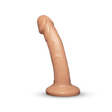 Together Tones 8 Inch Realistic Curved Strap-On Dildo with Flared Suction Base