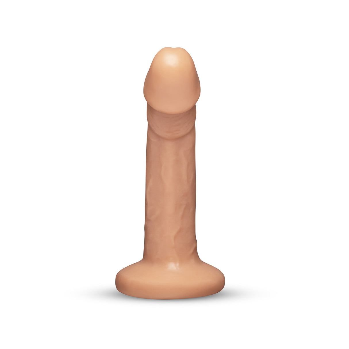 Together Tones 8 Inch Realistic Curved Strap-On Dildo with Flared Suction Base