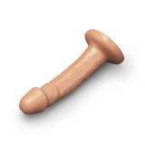 Together Tones 8 Inch Realistic Curved Strap-On Dildo with Flared Suction Base