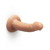 Together Tones 8 Inch Realistic Curved Strap-On Dildo with Flared Suction Base