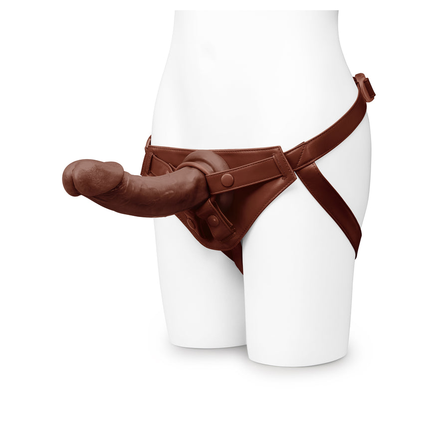 Together Tones 9 Inch Realistic Girthy Strap-On Dildo with Flared Suction Base