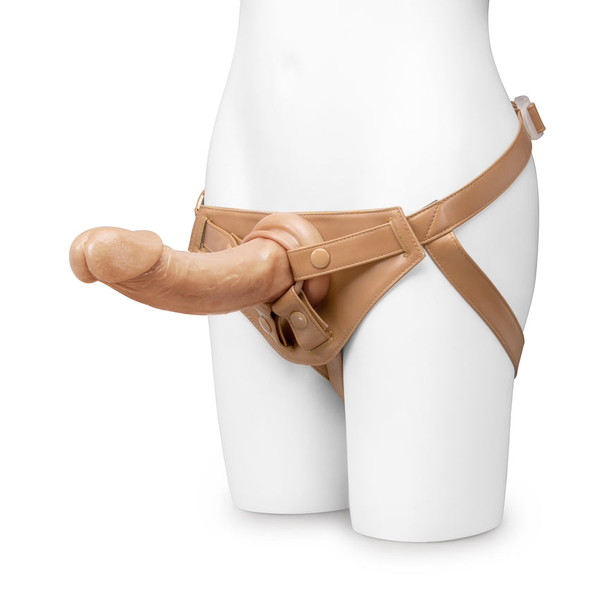 Together Tones 9 Inch Realistic Girthy Strap-On Dildo with Flared Suction Base