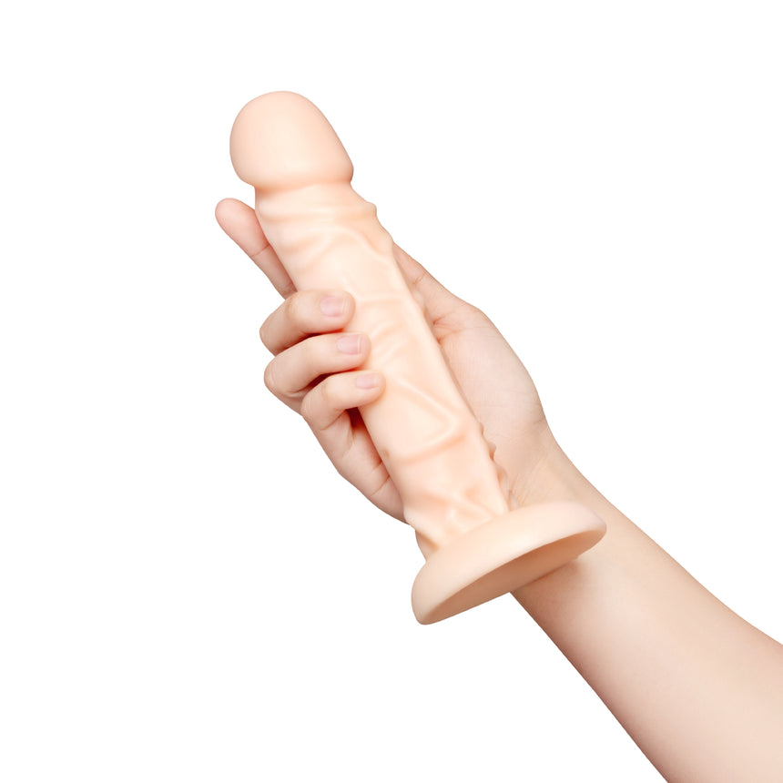 Together Tones 8.25 Inch Realistic Strap-On Dildo with Flared Suction Base