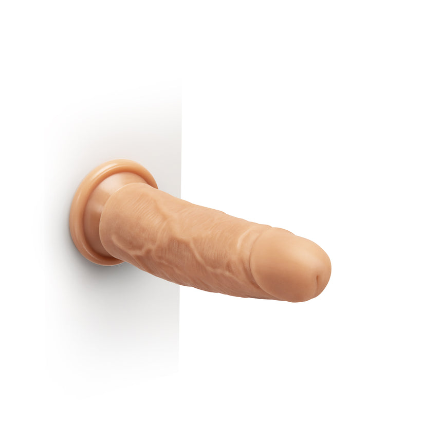 Together Tones 7.75 Inch Realistic Girthy Strap-On Dildo with Flared Suction Base