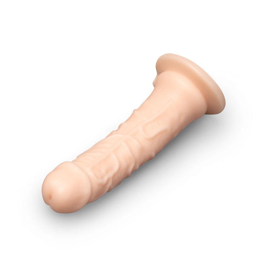 Together Tones 8 Inch Realistic Girthy Strap-On Dildo with Flared Suction Base