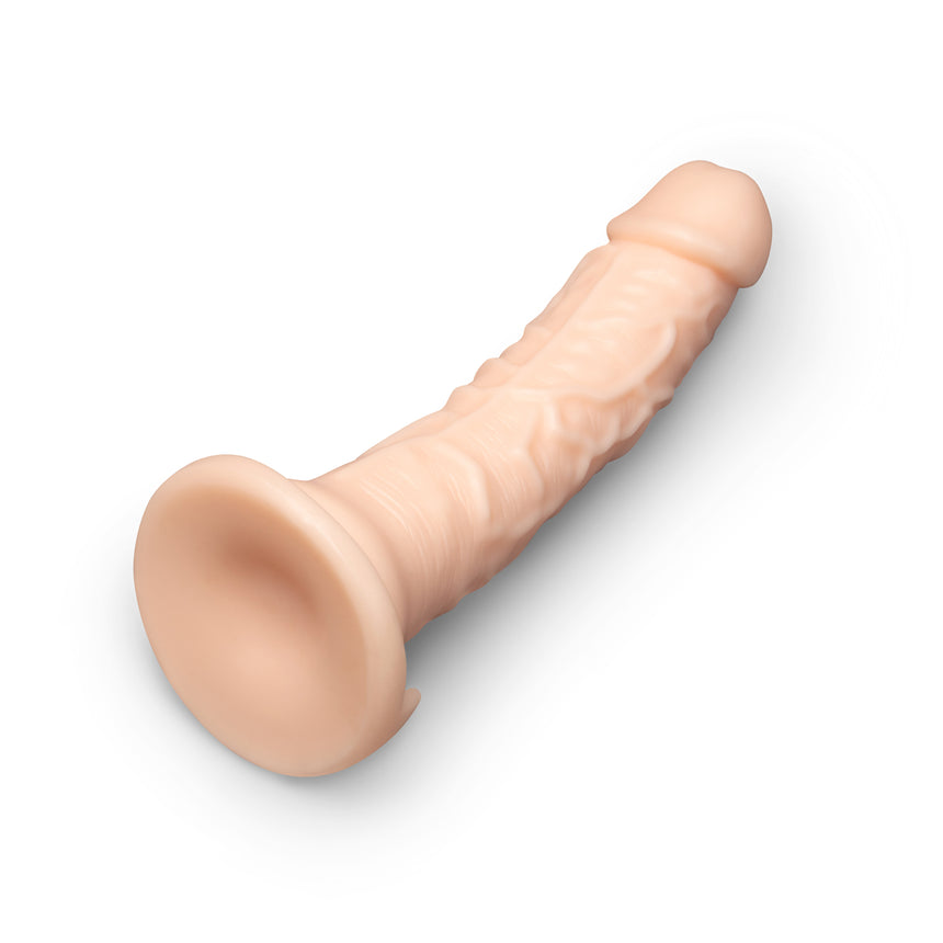 Together Tones 8 Inch Realistic Girthy Strap-On Dildo with Flared Suction Base