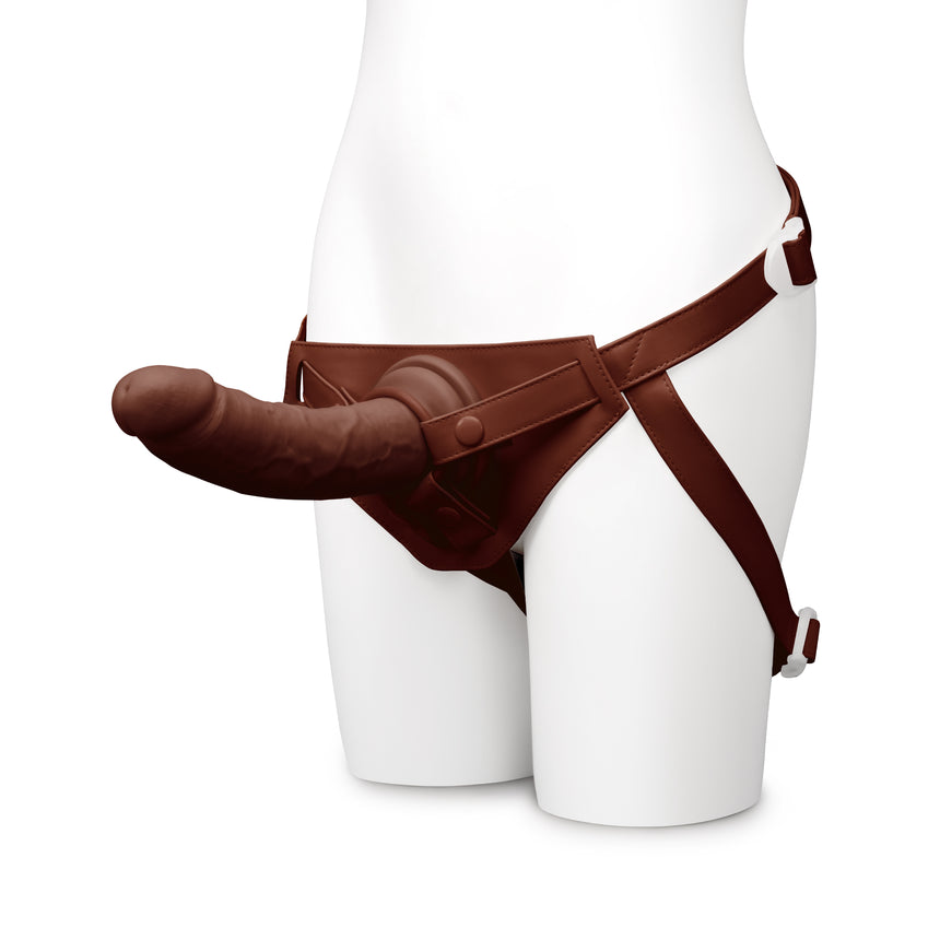 Together Tones 8.5 Inch Realistic Girthy Strap-On Dildo with Flared Suction Base