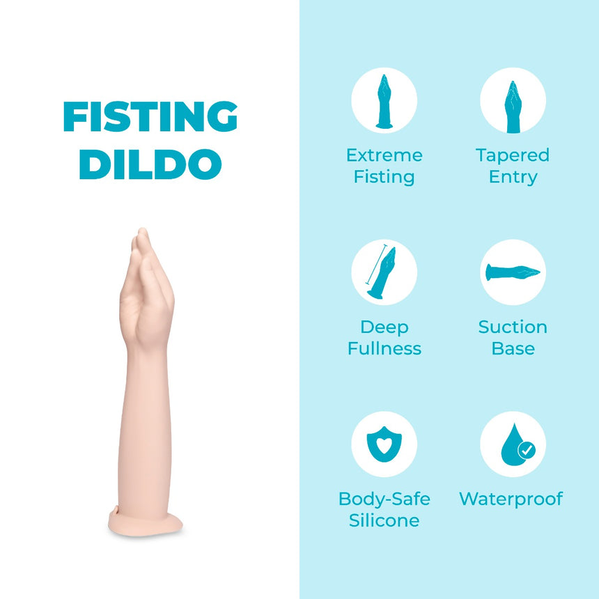 b-Vibe 16.5" Silicone Realistic Hand Arm Fisting Dildo with Suction Base