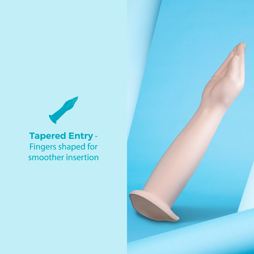 b-Vibe 16.5" Silicone Realistic Hand Arm Fisting Dildo with Suction Base