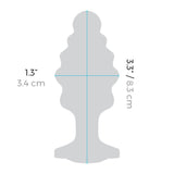 B-Vibe Silver Anal Plug With Clear Stone Medium