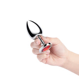 b-Vibe Stainless Steel Jewel Butt Plug Red Large 410g