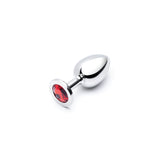 b-Vibe Stainless Steel Jewel Butt Plug Red Large 410g