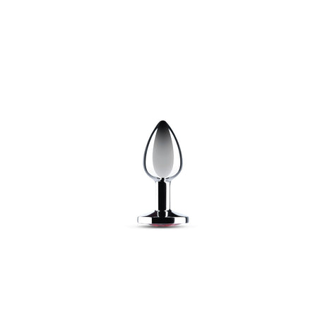 b-Vibe Stainless Steel Jewel Butt Plug Red Small 145g