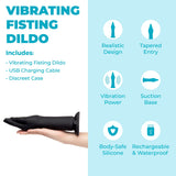 b-Vibe 10.5" USB Rechargeable Vibrating Silicone Realistic Hand Fisting Dildo with Suction Base 