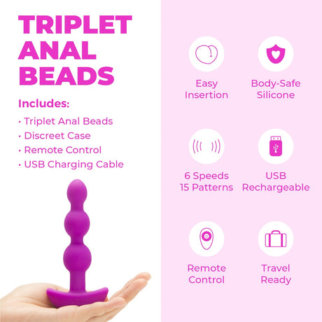 Triplet Anal Beads
