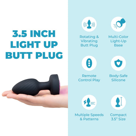 3.5 Inch light up butt plug
