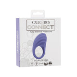 Retail window box packaging for the CalExotics Connect App Compatible Rechargeable Silicone Couples Ring.