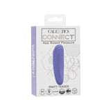 Back view of the CalExotics Connect Panty Teaser packaging box displaying app features and technical specifications.