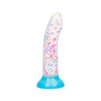 6" Glow Stick Party Silicone Glow-In-The-Dark Dildo with Suction Cup Multicolor
