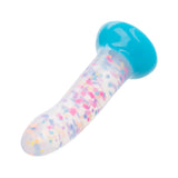 6" Glow Stick Party Silicone Glow-In-The-Dark Dildo with Suction Cup Multicolor