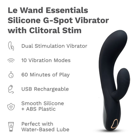 Silicone G-Spot Vibrator with Clitoral Stim