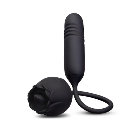 The Lick & Thrust Rose Rechargeable Licking, Vibrating & Thrusting Vibe