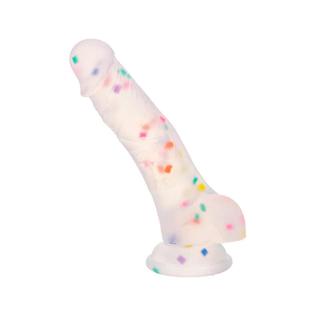 6" Party Boy Silicone Studs Dong with Suction Cup Multicolor