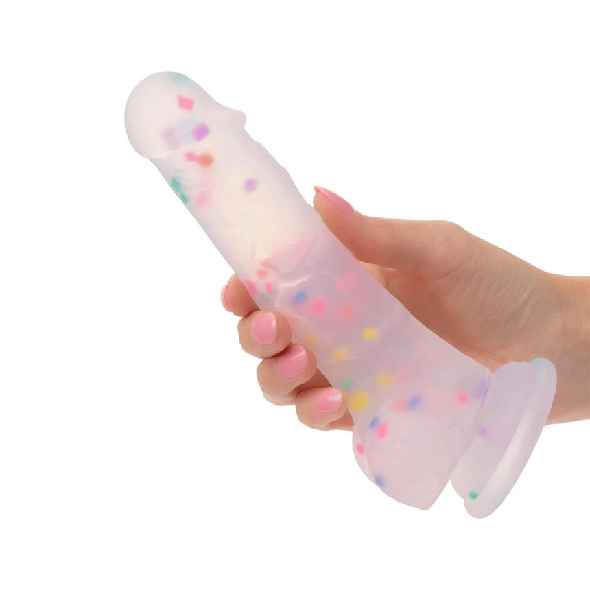 6" Party Boy Silicone Studs Dong with Suction Cup Multicolor