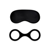 Silicone Cuffs With Eye Mask