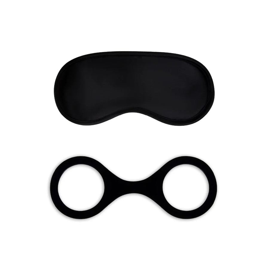 Silicone Cuffs With Eye Mask